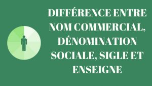 difference entre nom commercial, denomination sociale, sigle et enseigne